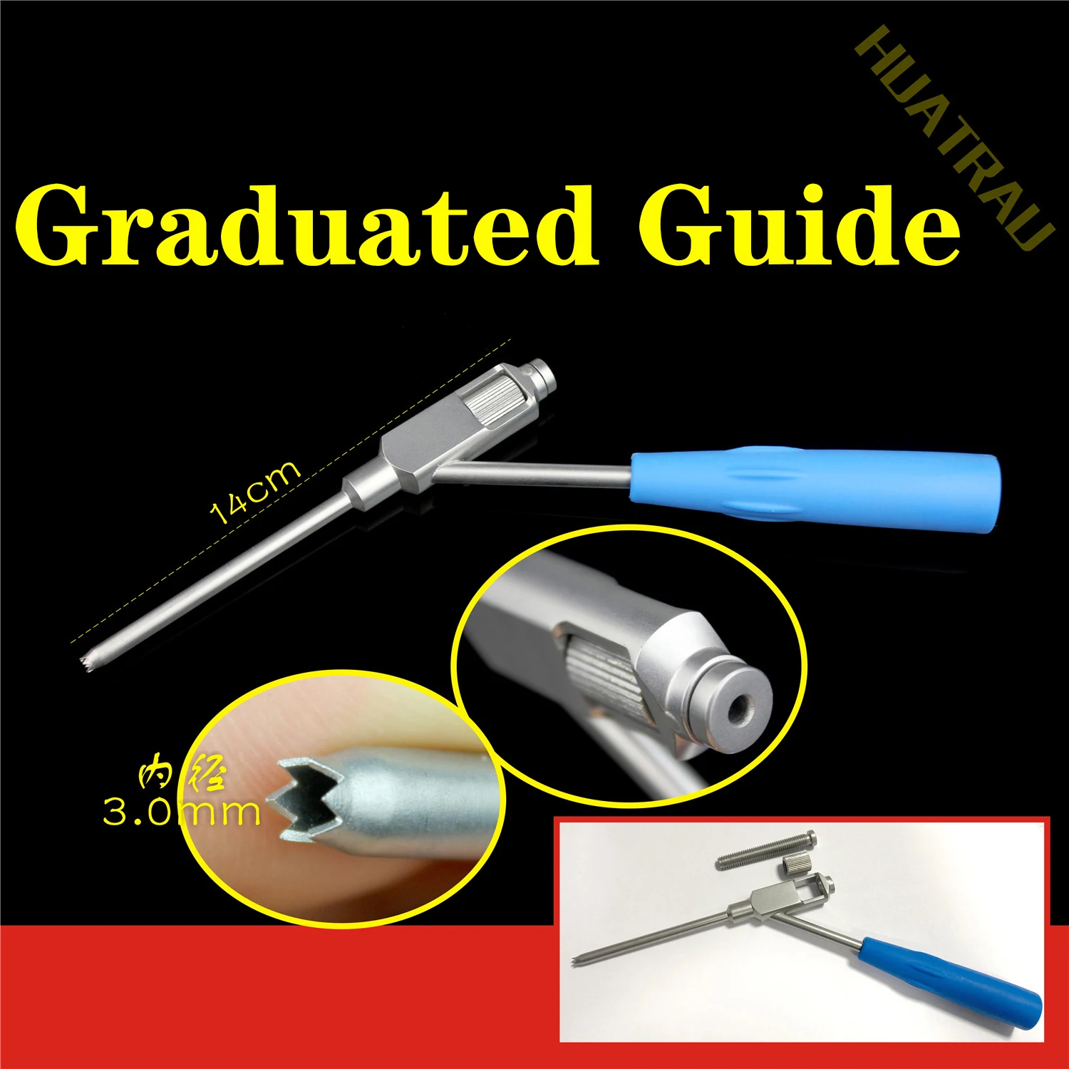 

Ортопедические инструменты, медицинские спинномозговые позвоночники, позвоночник, позвоночник, сверло для тела, направляющее сверло, шкал...