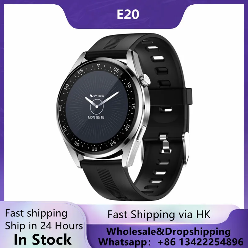 

E20 Smart Watch Full Touch Screen Dual Buttons Support Bluetooth Call Heart Rate Custom Watch Faces Smartwatch for Android IOS