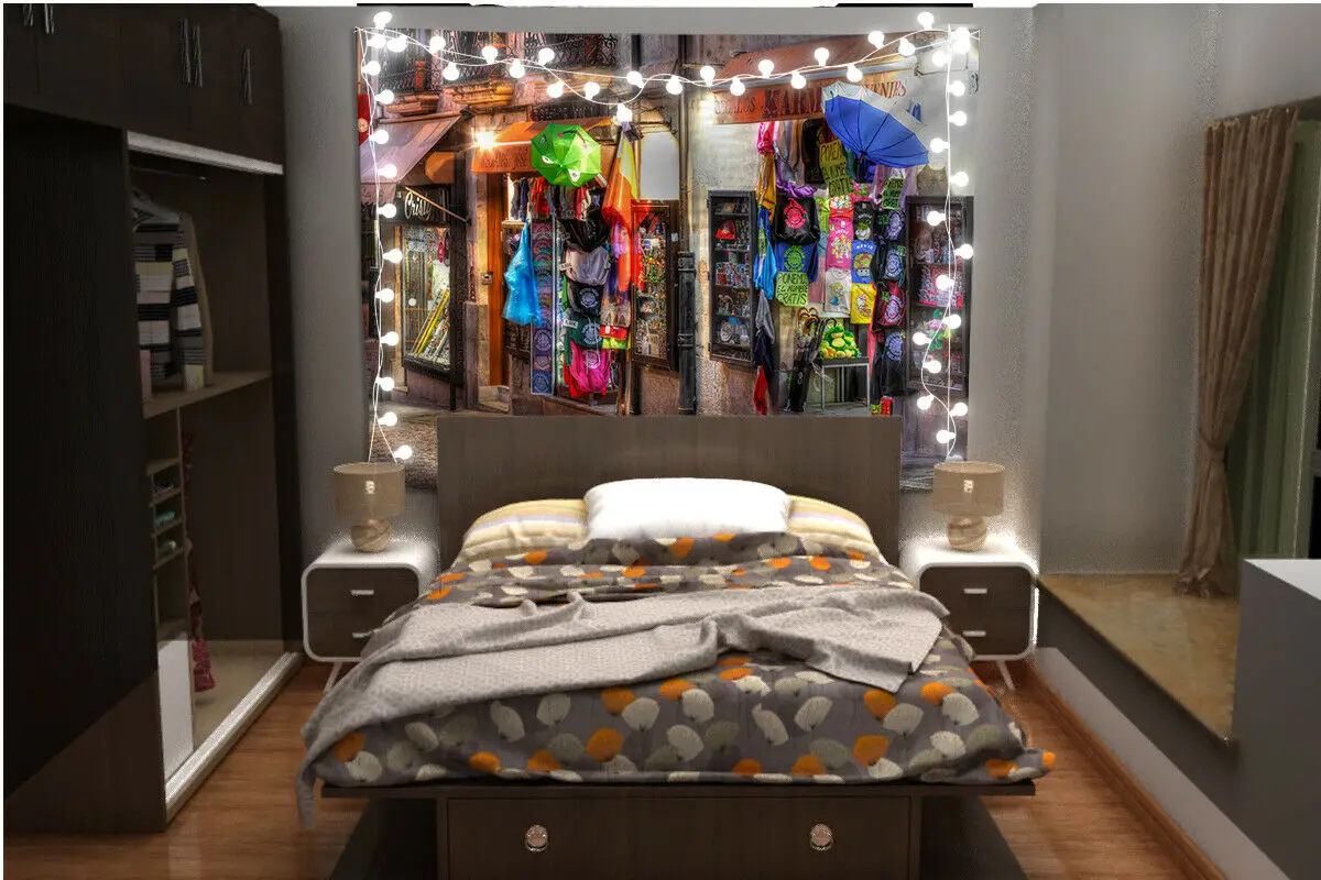 

Colorful Street Wall Hanging Tapestry Psychedelic Bedroom Home Decoration