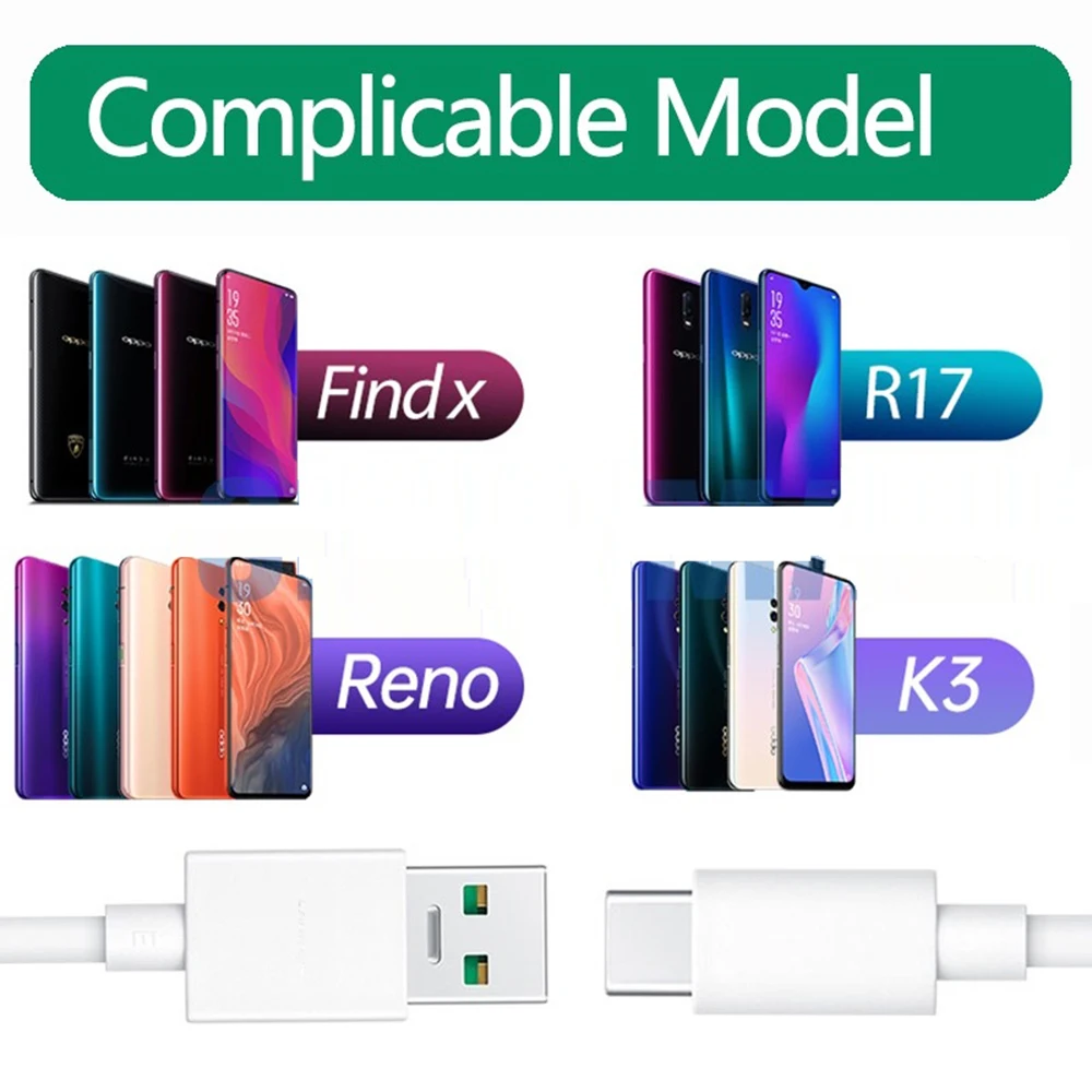 Фото Зарядный кабель для OPPO Realme X/Realme 5 Pro/Realme Q/Realme XT/Realme X2/Realme 6 №4