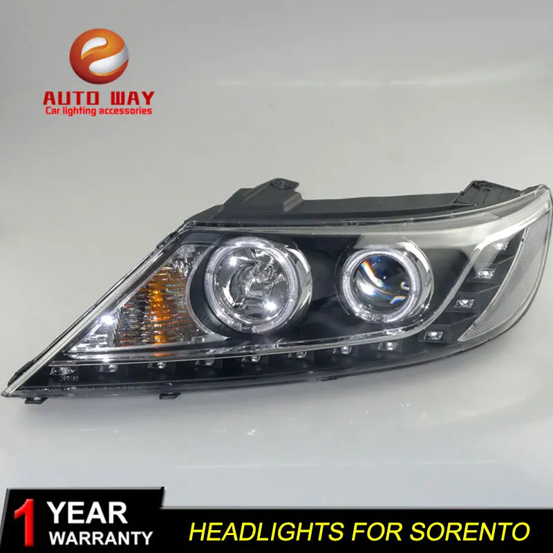 Автомобильный Стайлинг чехол для передней фары Kia Sorento 2009 2012 светодиодные линзы