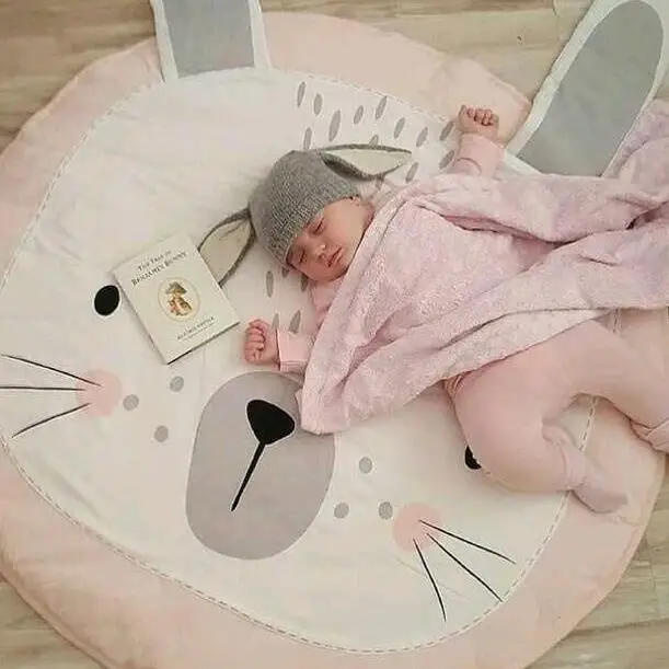 Pink Mouse Круглые детские игровые коврики, детский коврик для ползания, Детский ковер, украшение детской комнаты, декор детской комнаты, реквизит для фотосессии, активный игровой коврик для ребенка - Цвет: Pink Mouse
