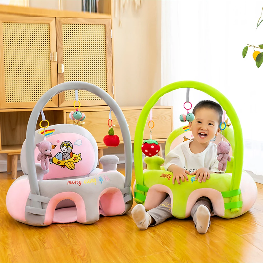 

2021 Baby Feeding Safety Seat Skin Cartoon Plush Learning Sit Chair Without Cotton Chair Case Kids Skin Seat Sofa