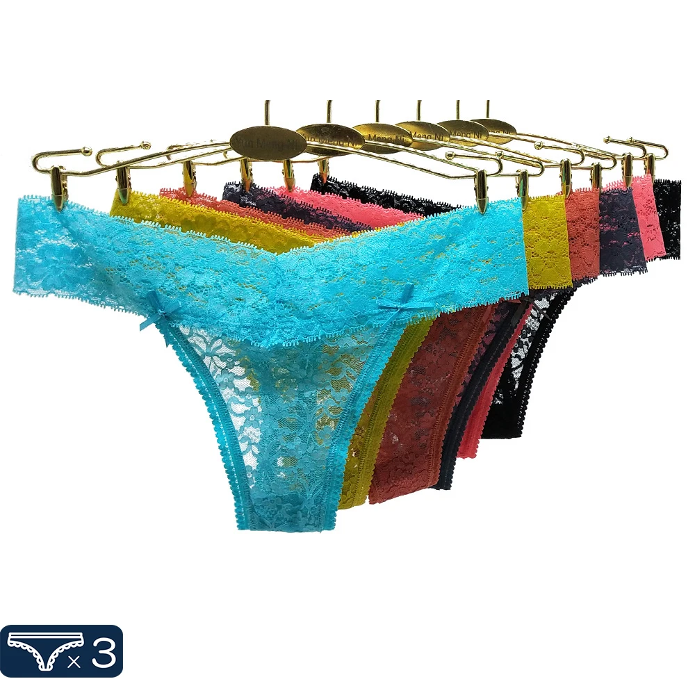 Стринги женские кружевные бесшовные пикантные трусики танга с глубоким вырезом 3