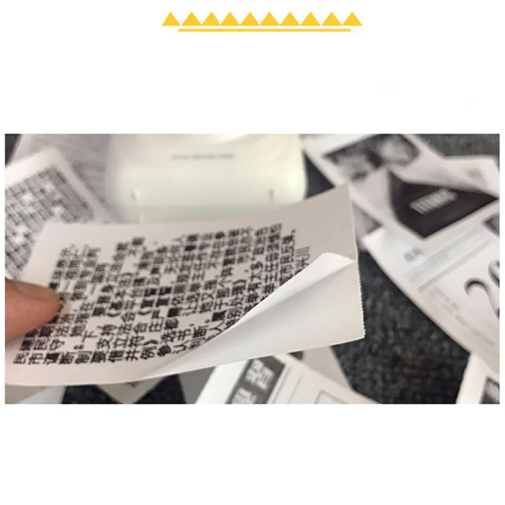 Комплект из 3 предметов белая 57x30mm Термальность бумажные стикеры с рисунком для
