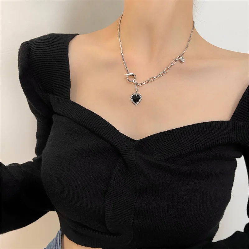 Современная бижутерия ожерелье с подвеской в форме сердца новый дизайн 2022