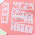 8 шт.компл. шаблон для рисования букв линейка DIY трафареты раскраска для скрапбукинга тиснение декоративная открытка для альбома шаблон