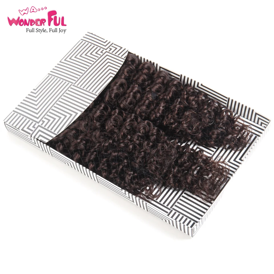 Бразильские вьющиеся волосы Джерри волнистые 4 пряди 190 грамм в упаковке