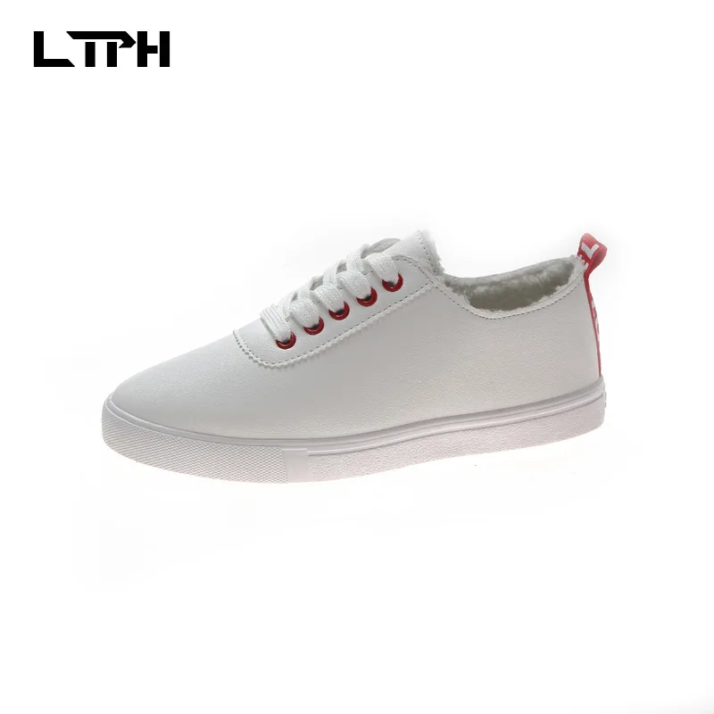 2019 г. зимние Простые Модные белые туфли Удобная Обувь из вельвета и хлопка