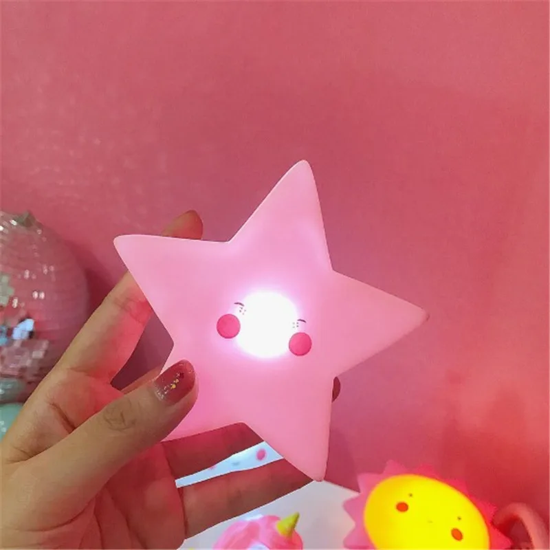 LED Night lamp decorate desk light battery dream cute Five-pointed Star Unicorn holiday creative light for baby bedroom luminar