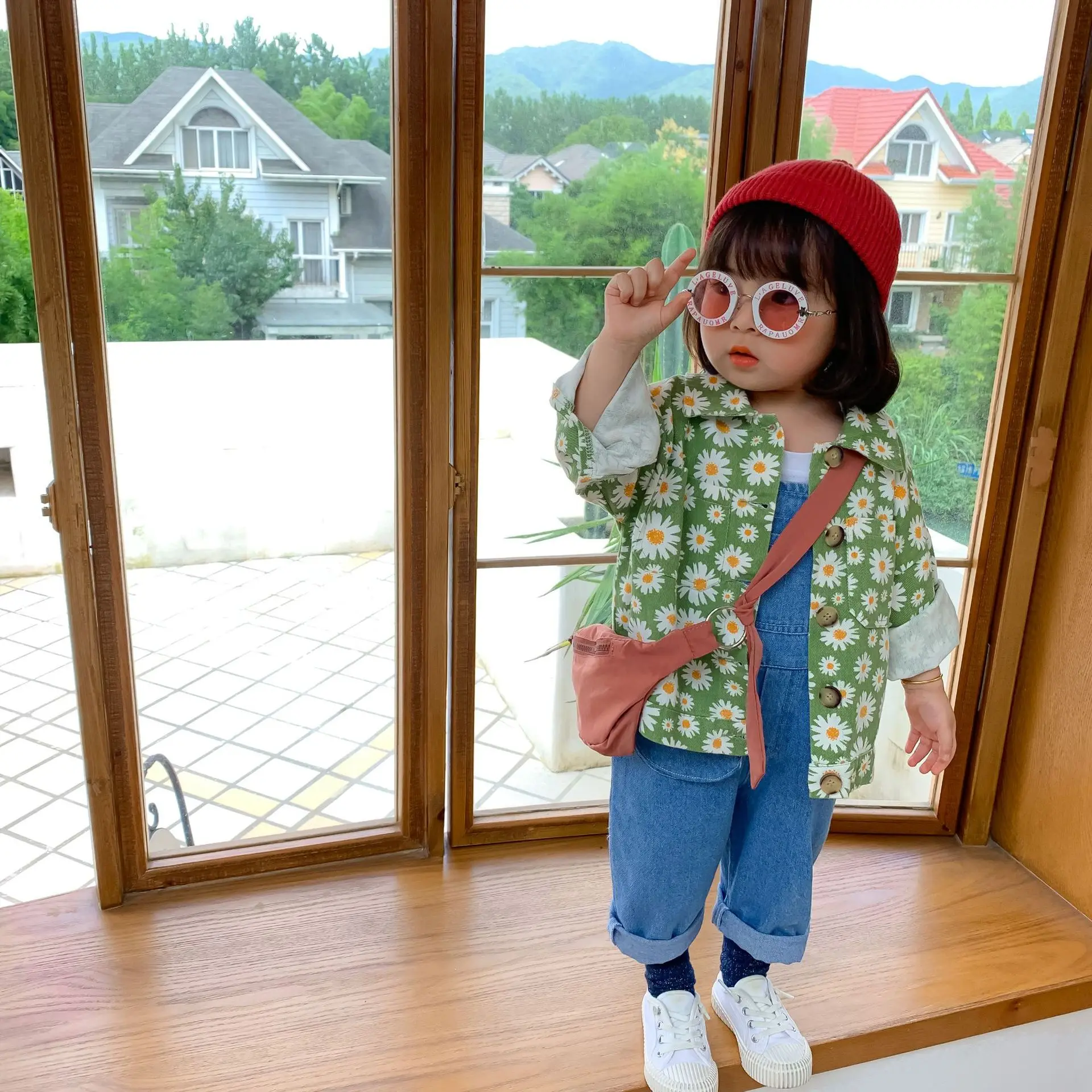 Весенне осенние милые повседневные куртки с длинными рукавами и принтом