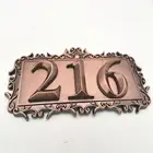 Домашний номер, дверная табличка, античная бронза, 3D цифры для ворот 0-9, акриловые цифры, метка, цифры для двери, табличка, знак на дом 3 цифры с рамкой цифры на почтовый ящик дома номера американсике подкова на двер