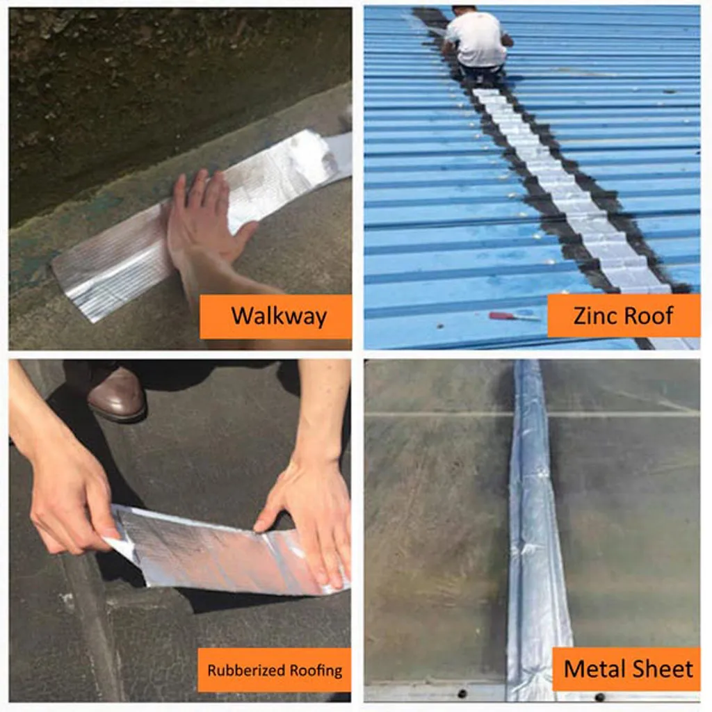 Aluminum Foil Butyl Rubber Tape Self Adhesive Waterproof UV Resistant Tapes for Wall Window Roof Pipe Floor Marine Repair | Дом и сад