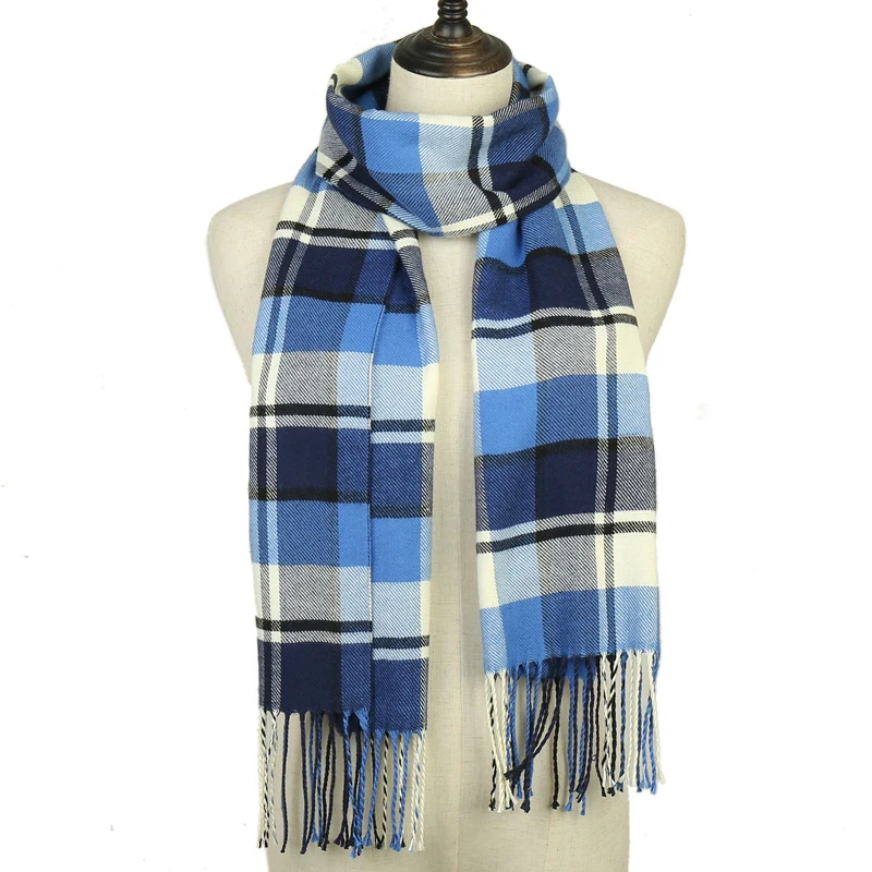 Зимний мужской клетчатый шарф 2019 кашемировые шарфы для женщин платок женский