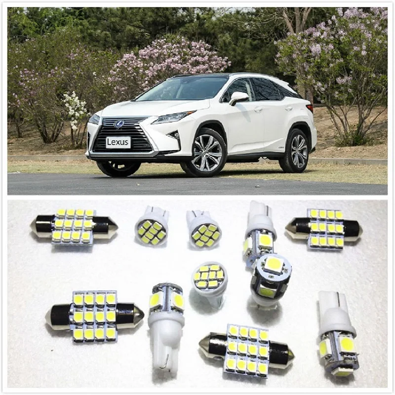 11 комплектов белых светодиодных ламп посылка 10 и 31 мм купольная карта для Lexus RX450h