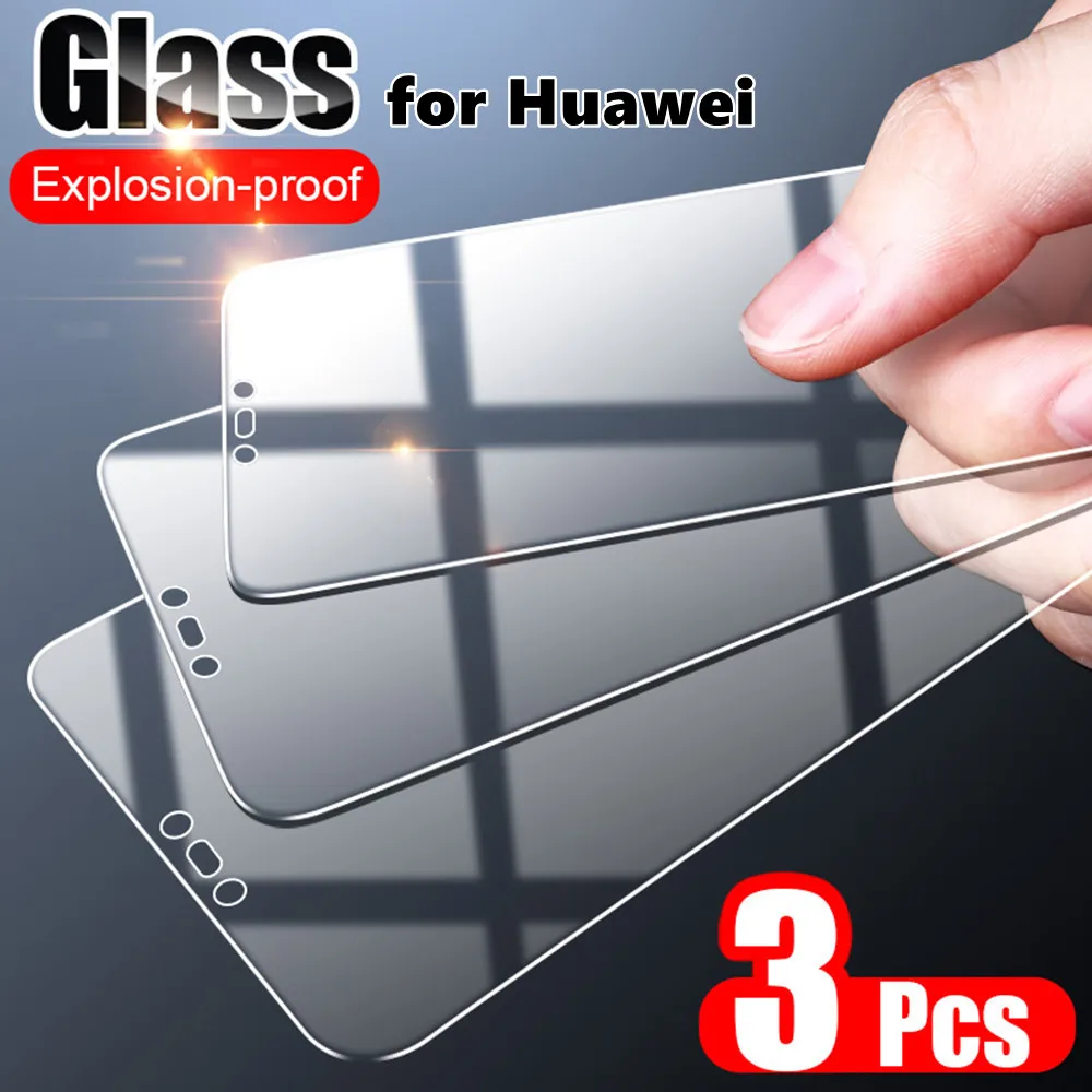 

Закаленное стекло с полным покрытием для Huawei P20 Lite P40 P30 Mate 20, пленка для экрана, защитное стекло на Honor 20, 8X, 9X, 10 Lite, 10i, 8A, стекло