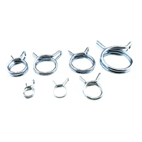 500pcsset duoble wire spring ring small stainless steel hose clamp manual quick strong spring clip for washing machine hose