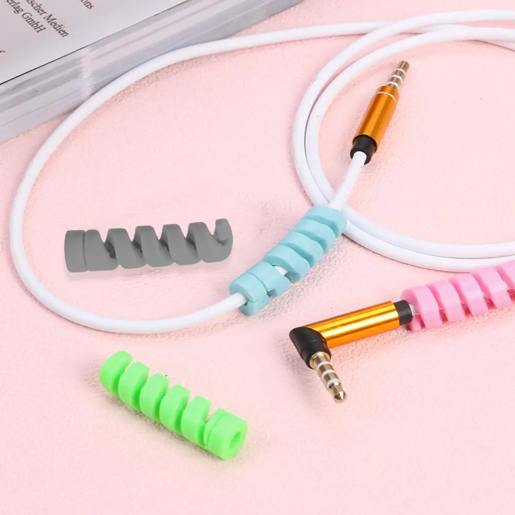 

Spiral Charging Cable Protector Saver Cover for iPhone Android USB Charger Cable Cord Protective Sleeveve Interior Accessories