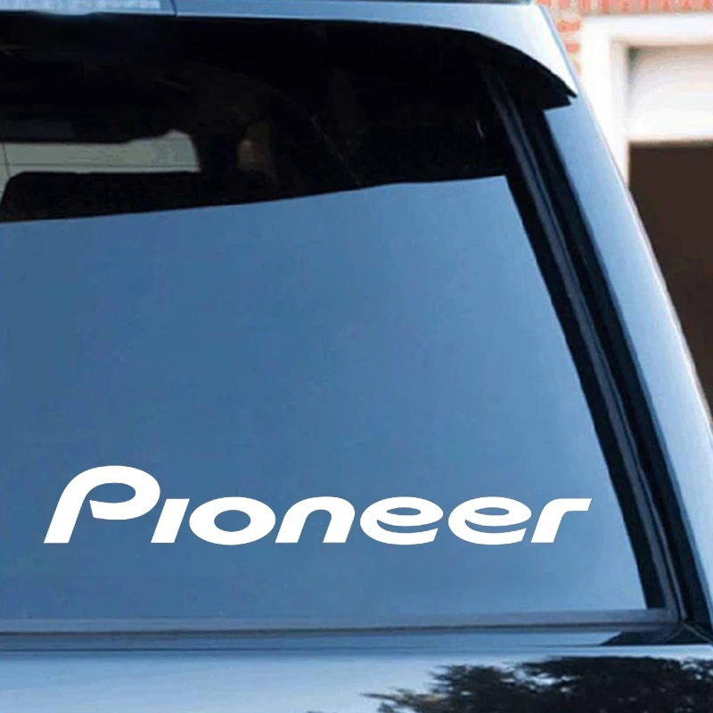 

High Quality Pioneer Word Decal Vinyl Car Stickers Accessories Black Silver No Fading Sunscreen Waterproof 20cm/15cm