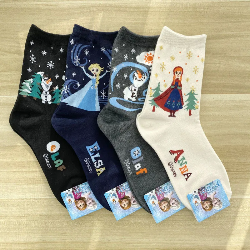 Disney 1 пара носки для девочек Холодное сердце с героями мультфильмов