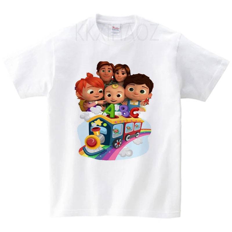 

Летняя Забавная детская одежда футболка с принтом радуги, арбуза, божьей коровки для мальчиков, футболка с короткими рукавами футболка для ...