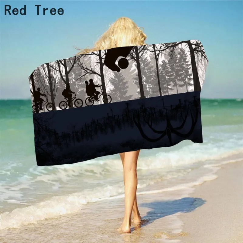 Прямоугольное пляжное банное полотенце из микрофибры с принтом в стиле аниме