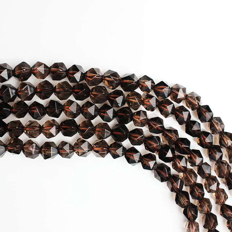 Бусины Из Натурального граненого коричневого чая LanLi 6/8/10/12 мм незакрепленные
