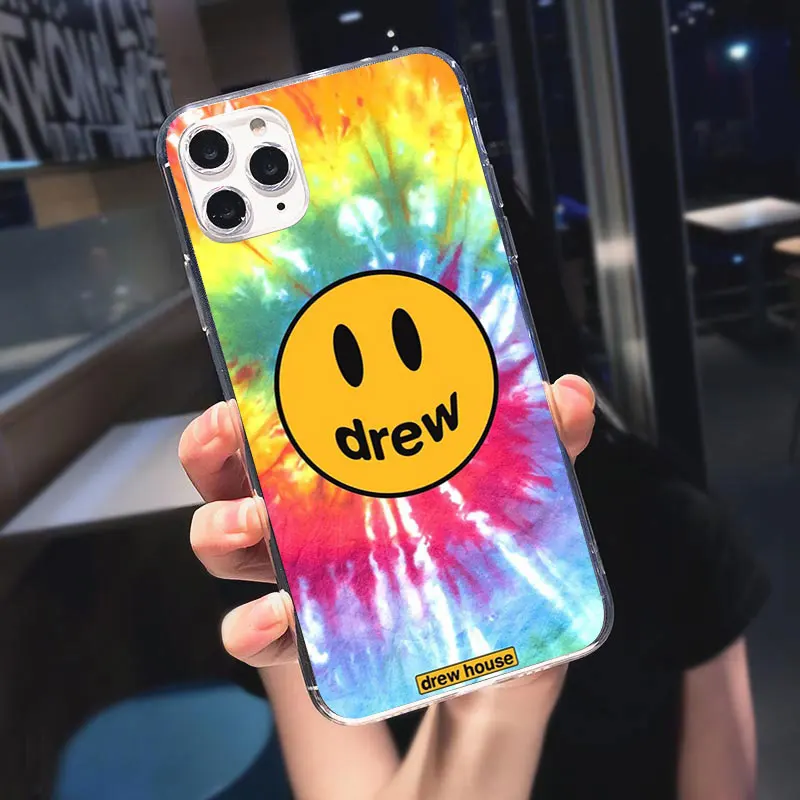 luxury brand justin bieber drew house soft silicone cover case for iphones 13 pro max 11 pro max 6 7 8 plus xs max xr x 12 mini free global shipping