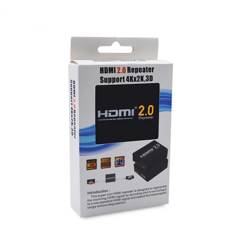 4K x 2K 2 0 HDMI Ретранслятор удлинитель 1080P 3D Кабель-адаптер Усилитель сигнала