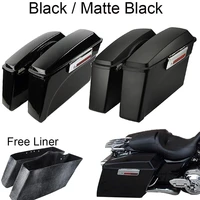 kemimoto saddlebag for 1994 2013 road king street glide saddlebags hard bags vivid black matte black left right