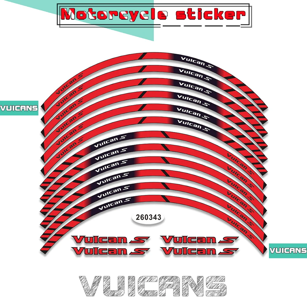 

Настраиваемые защитные наклейки для мотоцикла, декоративные наклейки с внутренним ободом, полосатая водонепроницаемая лента для KAWASAKI VUICANS vuicans