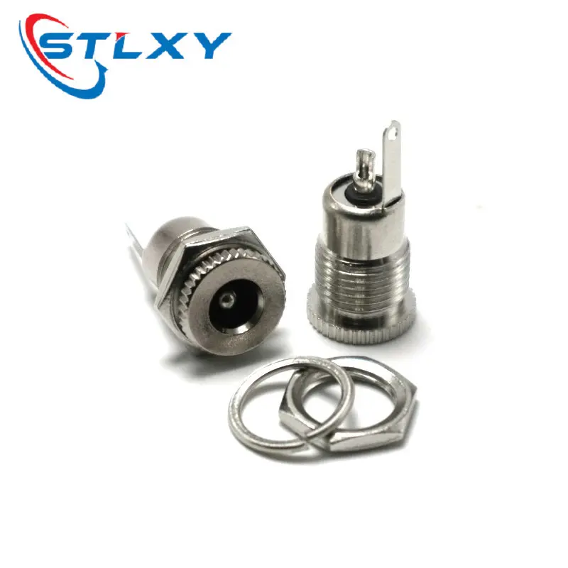 2Pcs DC-099 5.5mm x 2.1mm 2.5mm 1.3 DC Power Jack Socket DC099 Female Panel Mount Connector Metal 5.5*2.1 5.5*2.5 | Строительство и