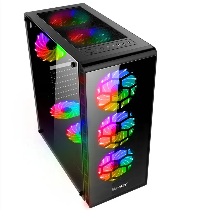 40*20*45 см стеклянный прозрачный чехол для компьютера с вентилятором вертикальный