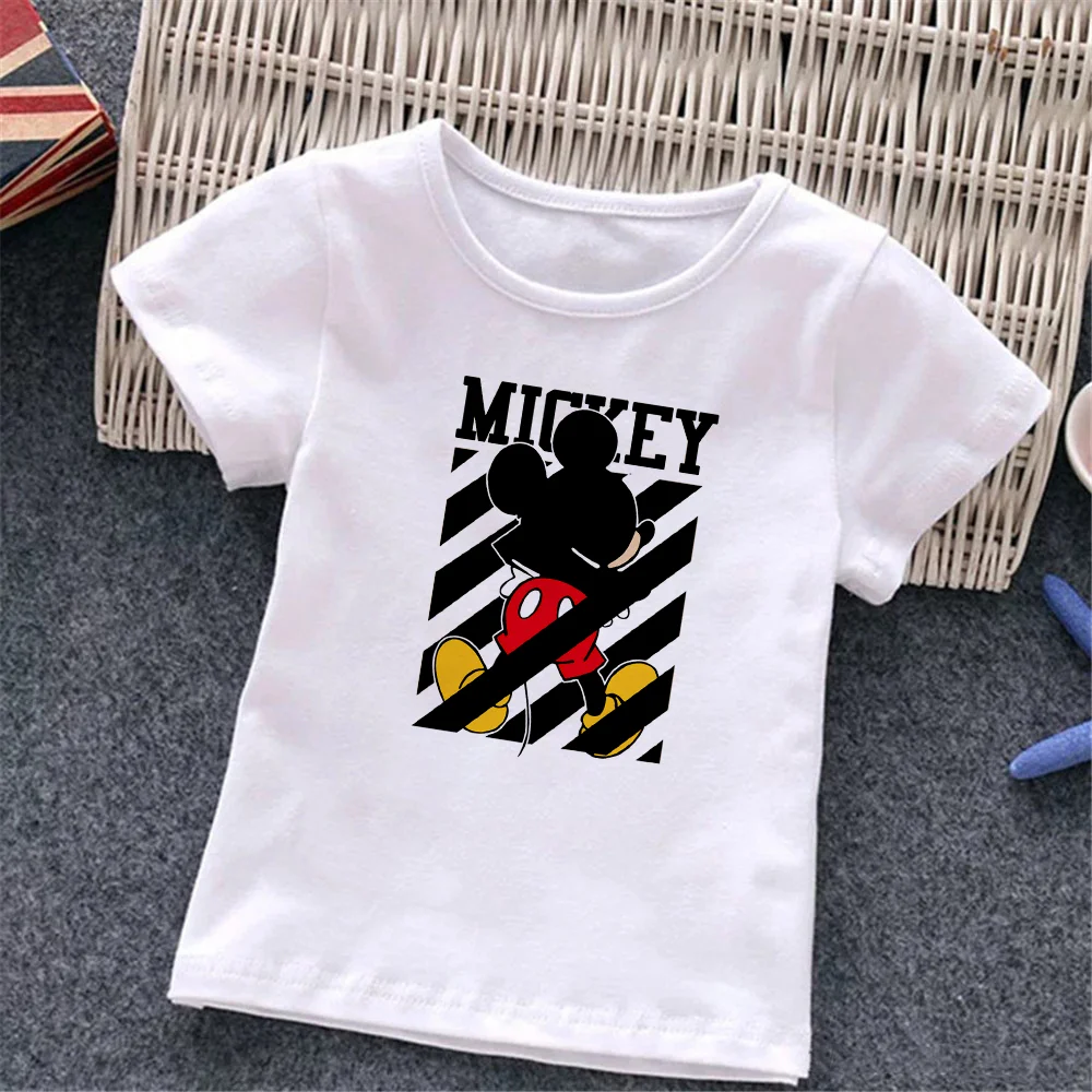 

Mickey Mouse Cute Cartoon T Shirts Summer Short Sleeve Casual O-neck Loose Tshirt Kids Boys Girls Tee Shirts Harajuku Graphic T