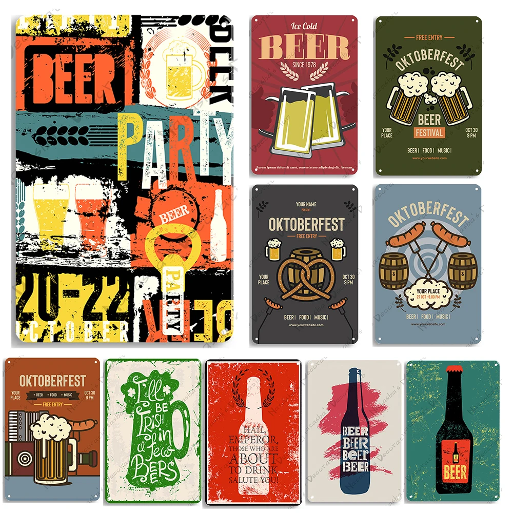 Пиво оловянный знак доска Металл вечерние табличка металлическая пластина