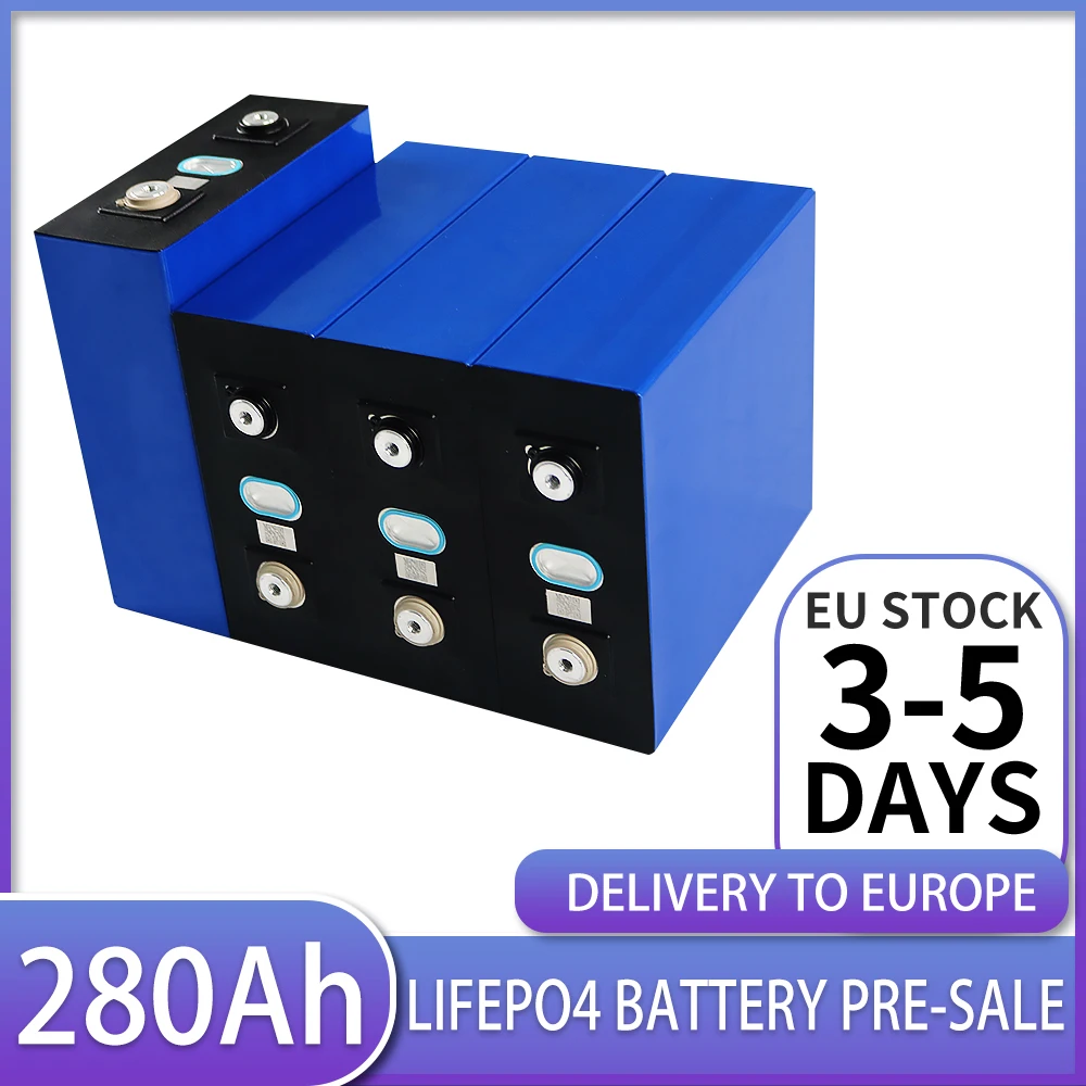 

3.2V 280Ah Lifepo4 Cell 4-48PCS Grade A Lithium Iron Phosphate Battery 12V 24V 36V For RV Golf Cart Boat Yacht EU US Tax Free