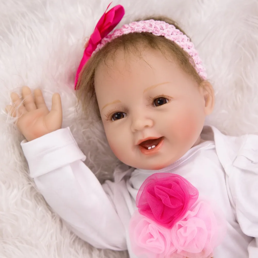 55 см Реалистичная жизнь как Новорожденный ребенок Реборн силиконовая кукла