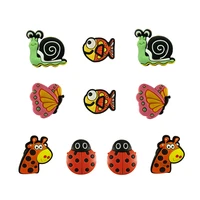 single sale 1pcs cartoon animals shoe charms accessories decorations pvc croc jibz buckle for kids party xmas gifts