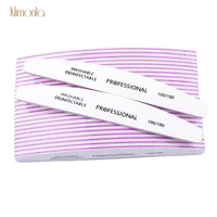 50pcs professional nail files for manicure uv gel polisher file 100180 grit washable curved buffer block manicure tools set
