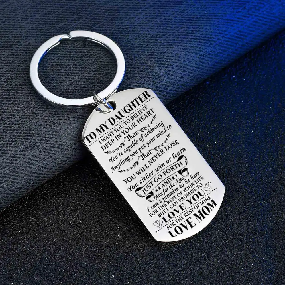 12 шт. для моей дочери брелоки мам из нержавеющей стали брелок с подвесками ключей
