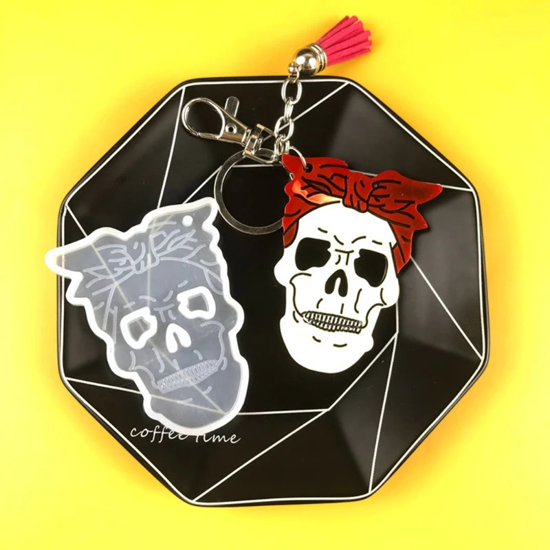 Брелок на Хэллоуин со скелетом блестящее женское ожерелье с подвеской