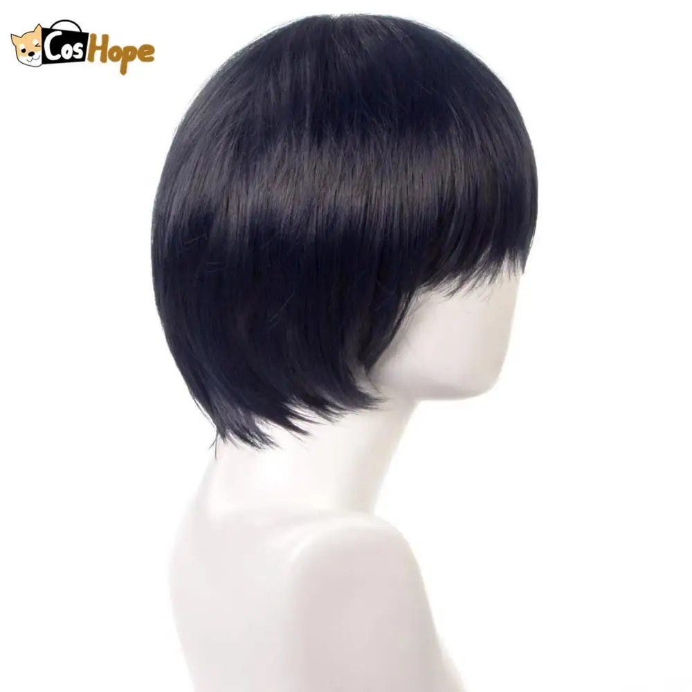 Парик для косплея Persona 5 Tae Takemi женский короткий темно синий парик аниме