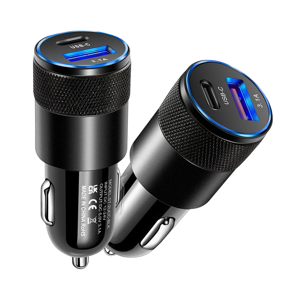 Автомобильное зарядное устройство Usb 3 0 15 Вт PD 1 мини металлическое автомобильное