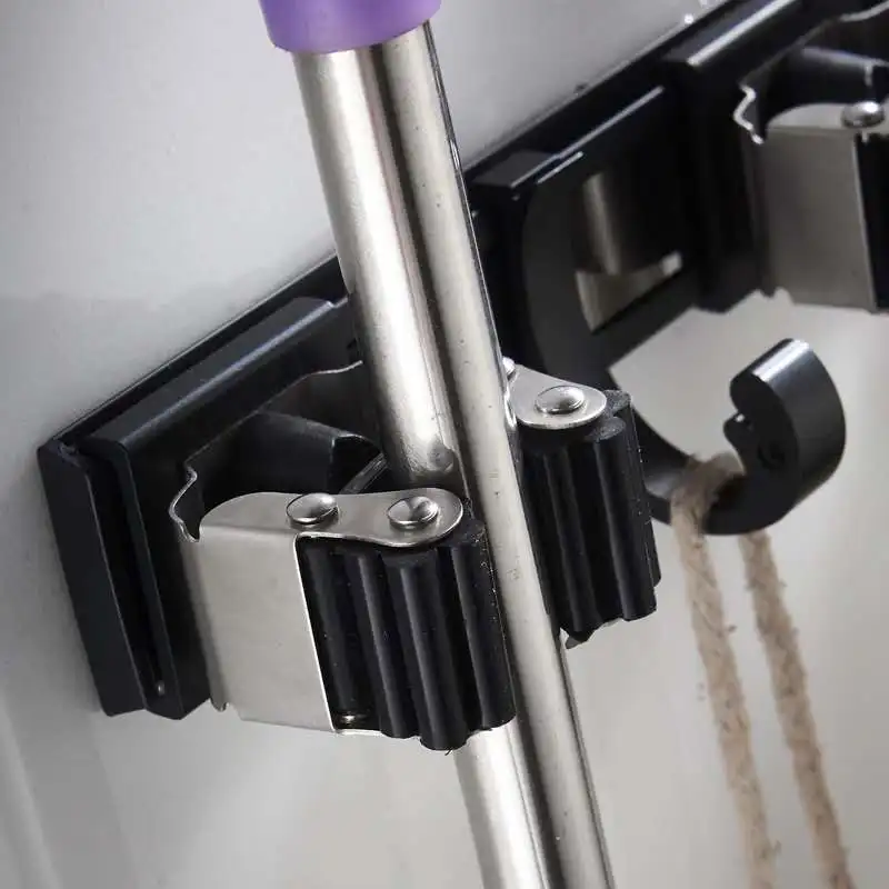 Алюминиевый настенный держатель для швабры вешалка щетки и метлы хранения