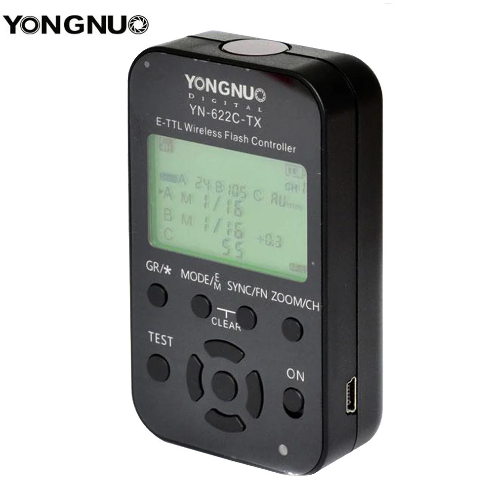 Yongnuo YN 622C TX LCD беспроводной контроллер вспышки e TTL 1/8000s Flash Trigger Transmitter Для камер Canon