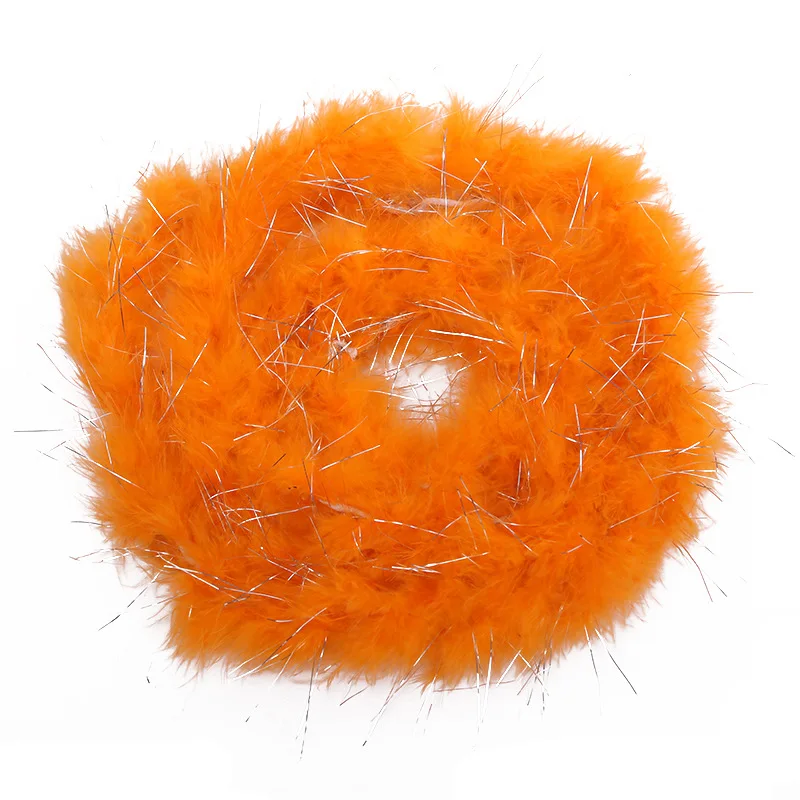 2 ярда куриных перьев боа шарфы пушистые разноцветные турецкие Plume полоски для