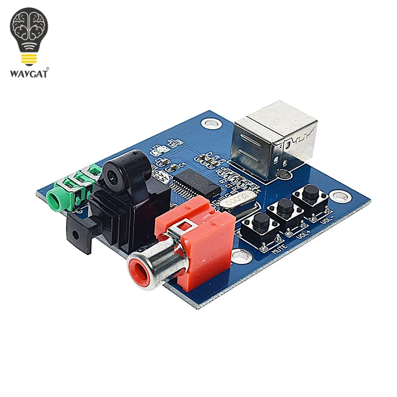WAVGAT PCM2704 USB DAC USB мощность волоконно-оптический коаксиальный аналоговый выход для Raspberry Pi Raspbian RaspBMC Windows 7 не нужен привод