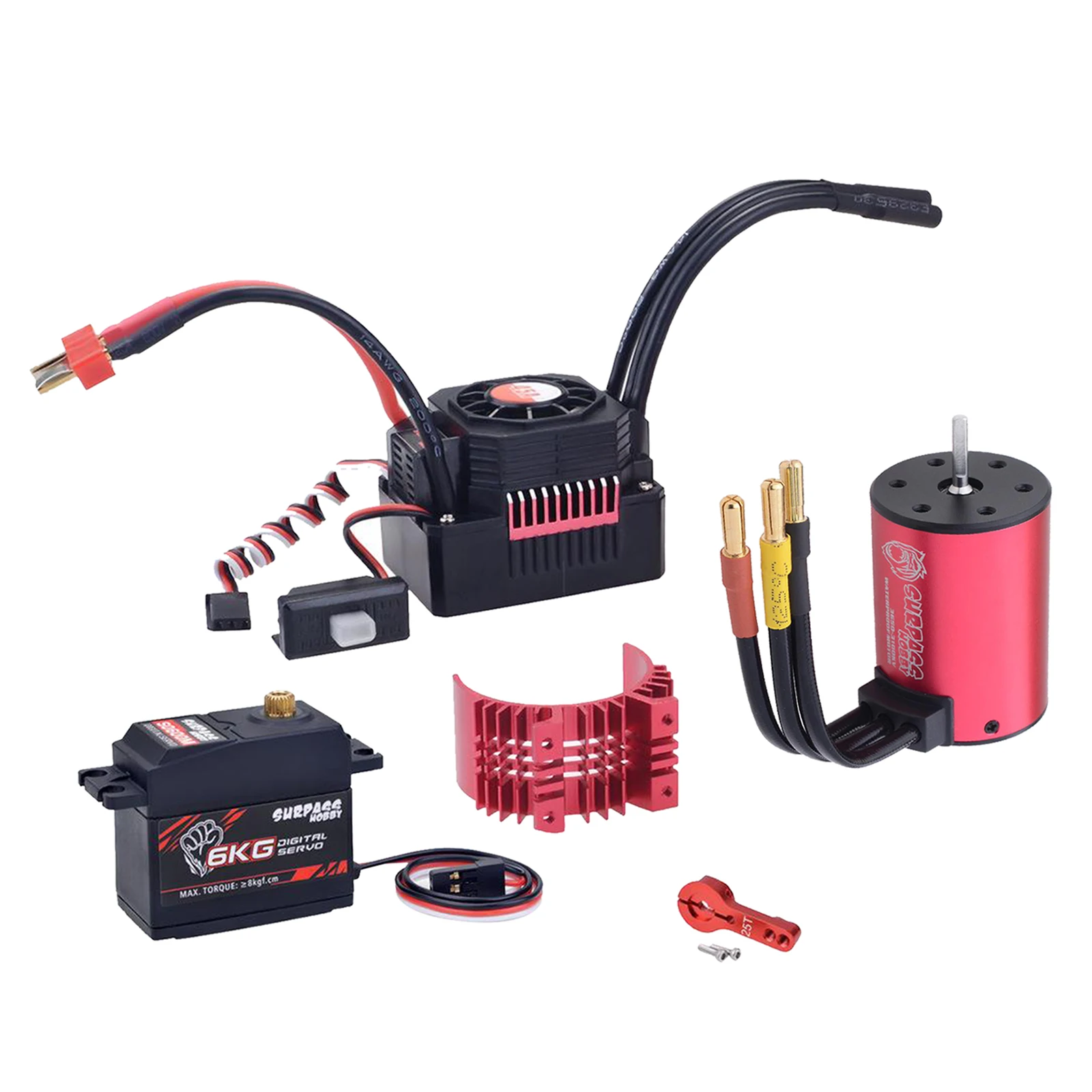 

3650 3100KV Brushless Motor Waterpaoof 45A ESC Heatsink 1/10 RC Car Parts