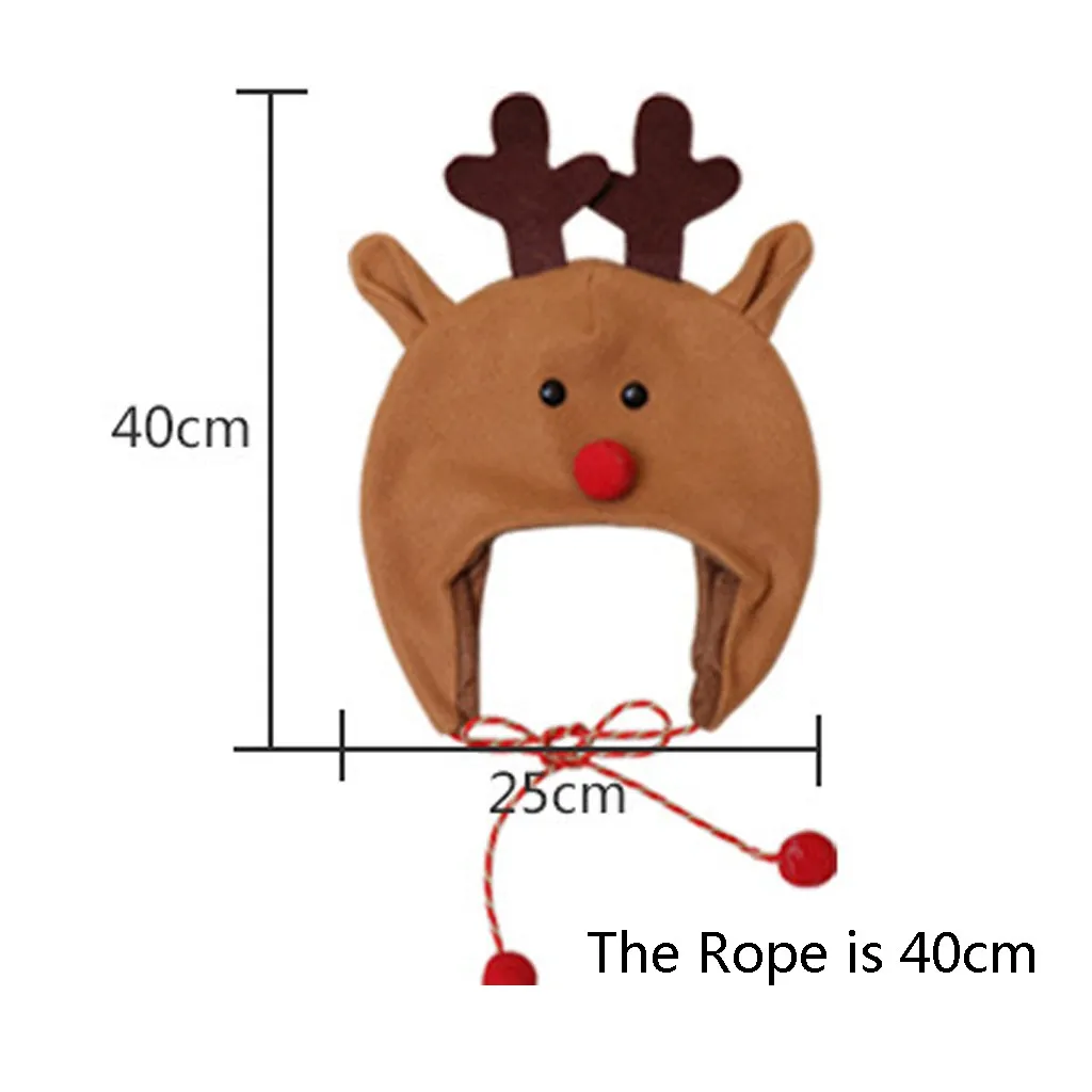 Шапка детская с длинным шнурком теплая шапка мультяшным рисунком снега оленя для