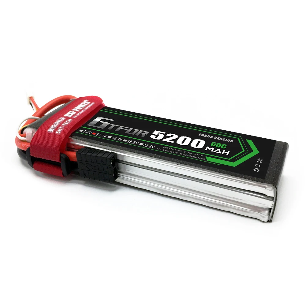 2 шт. батарея Lipo 3s 4S 11,1 V 14,8 V 5200mAh 60C MAX 120C для 1:8 1:10 Радиоуправляемый автомобиль Дрон вертолет E Багги Truggy TRX автомобиль